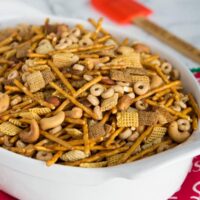 Party Mix - a version of Chex Party mix that has been around for about 50 years! We make it every single year and is a staple for the holidays!