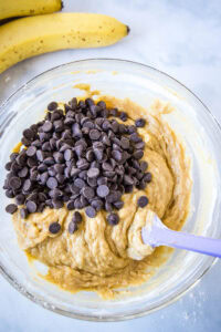 folding in chocolate chips