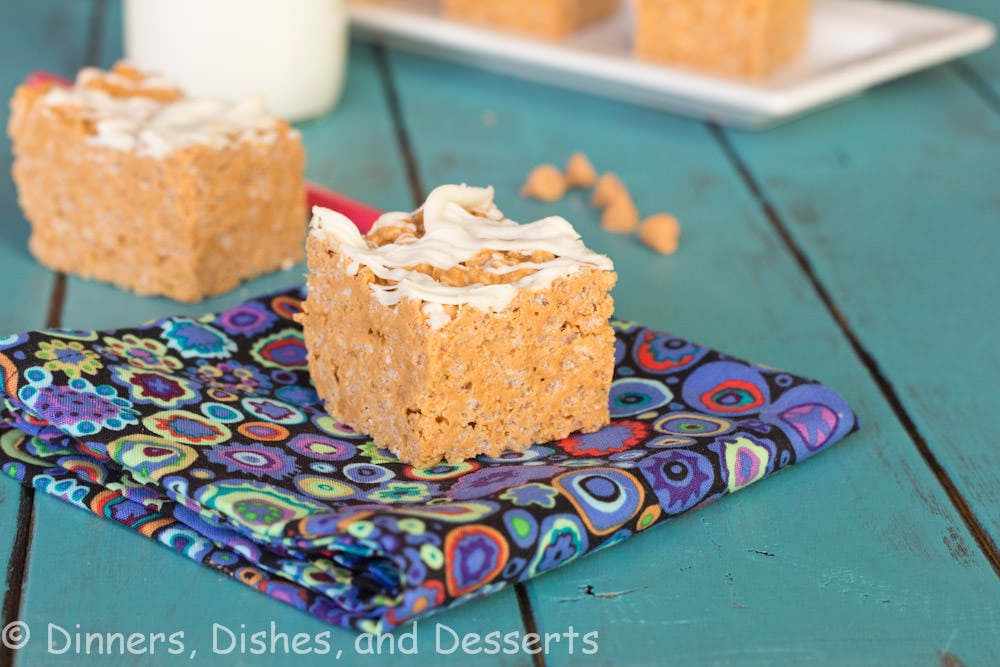 Peanut Butter Butterscotch Krispie Treats