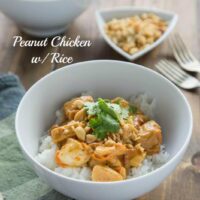 Peanut Chicken with Rice - quick and easy dinner for any night of the week