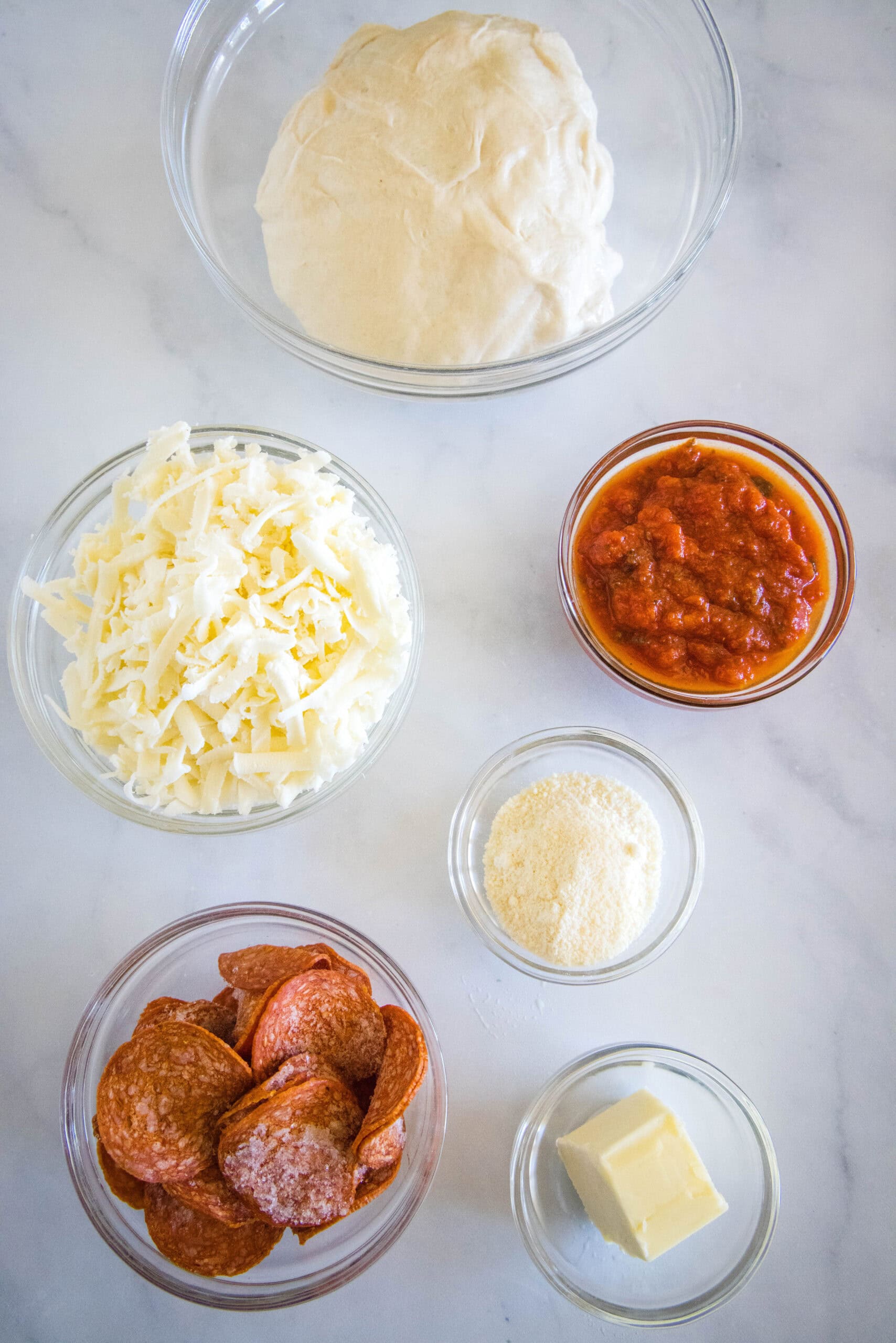 Pepperoni rolls ingredients.