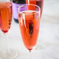 cropped image of pomegranate bellini