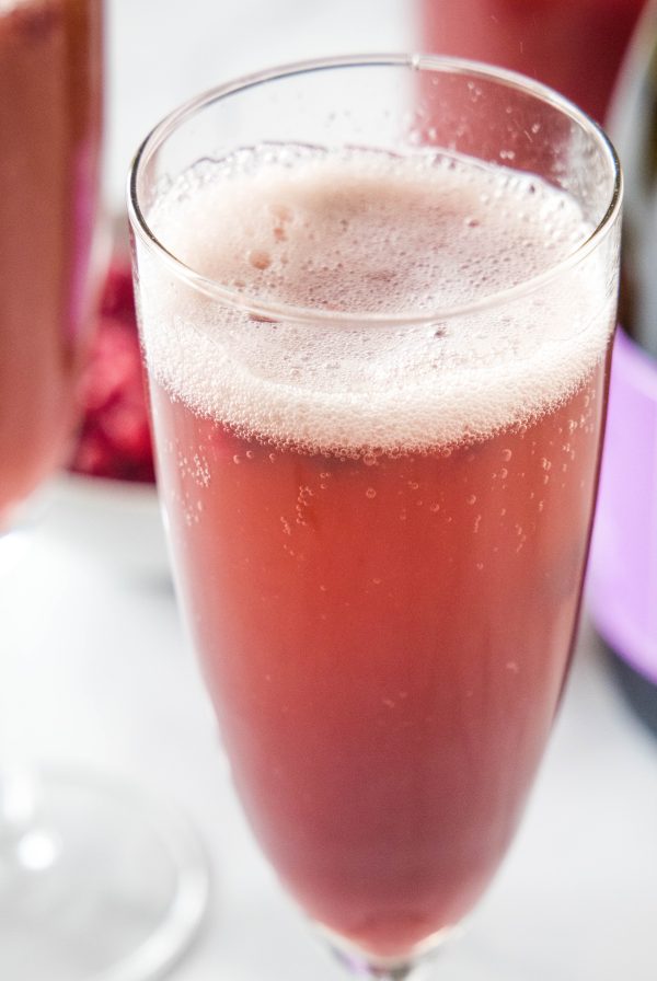 close up pomegranate mimosa