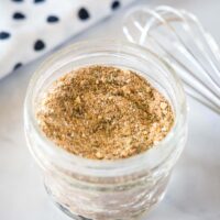 a jar of spice mix for pork