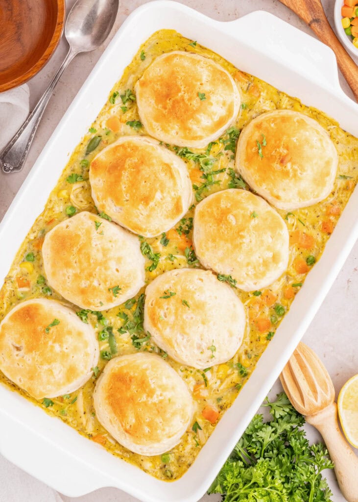 baked chicken pot pie casserole