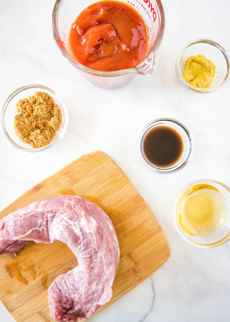 ingredients for pulled pork sandwiches
