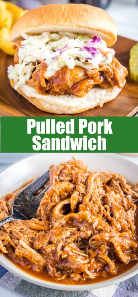 close up pulled pork with barbecue sauce