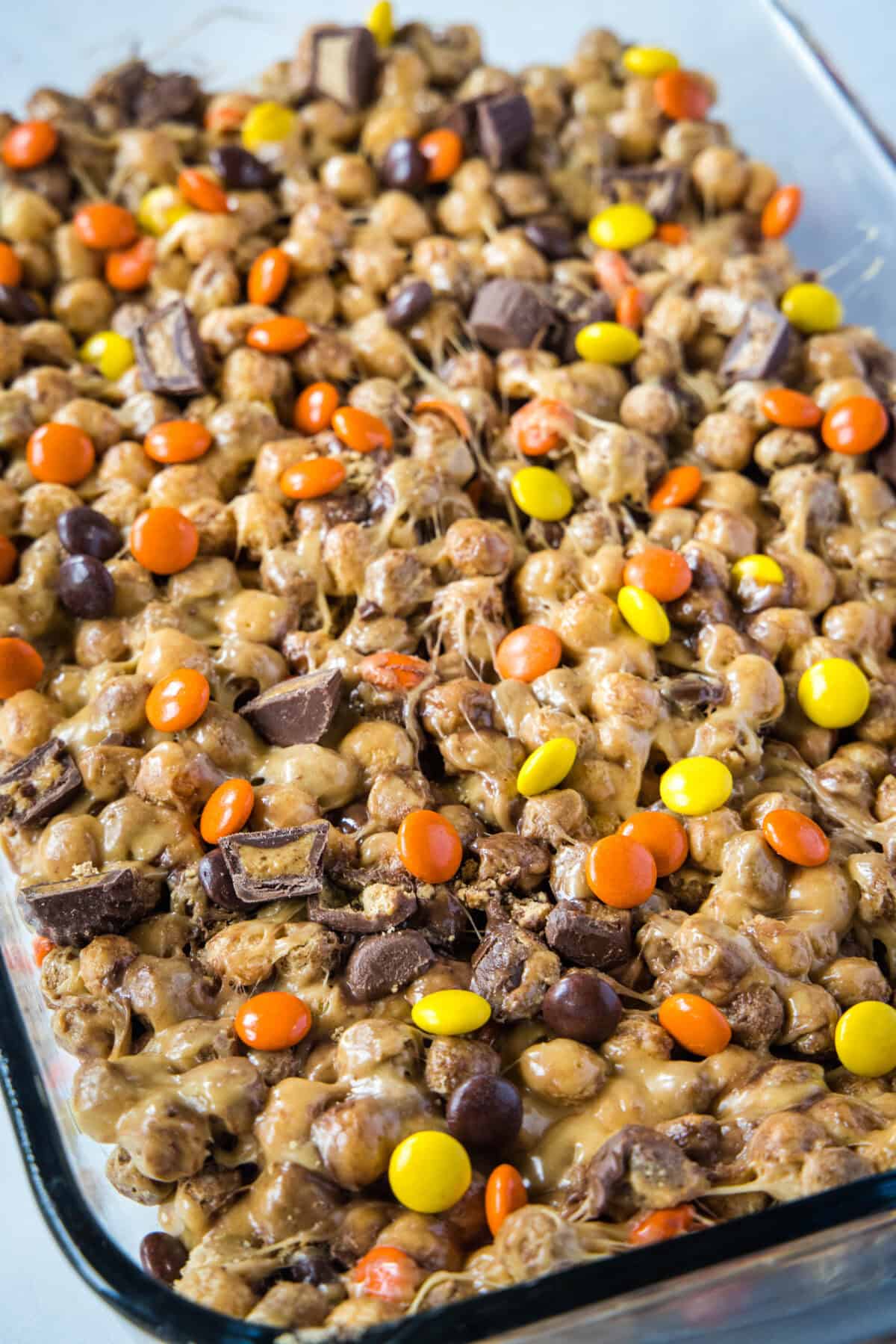 looking down on reese's puffs bars