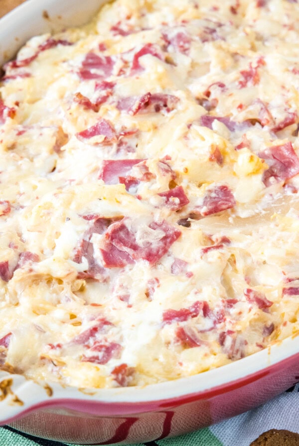 close up reuben dip