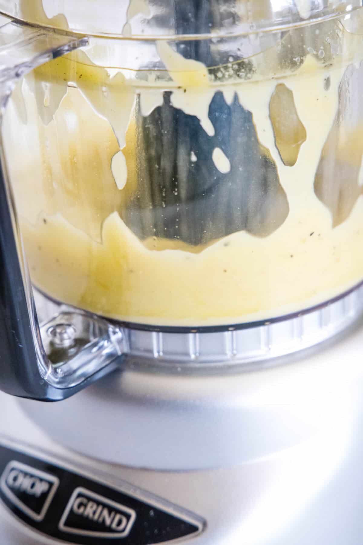roasted garlic dressing in food processor
