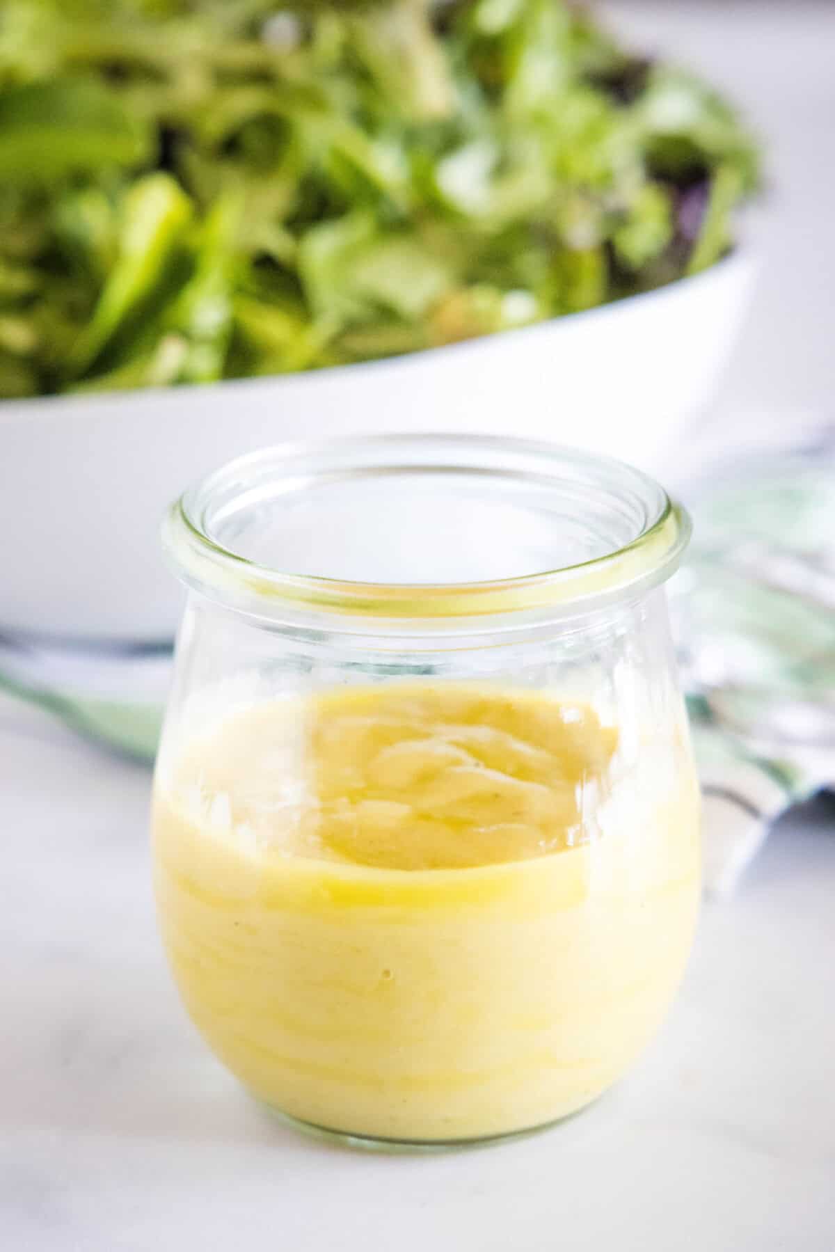 roasted garlic vinaigrette in a jar