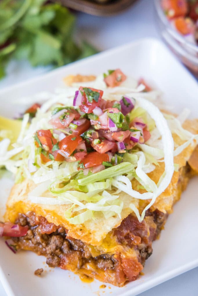 sheet pan taco on a plate