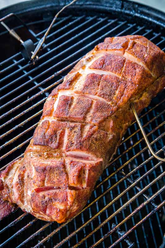pork loin on smoker