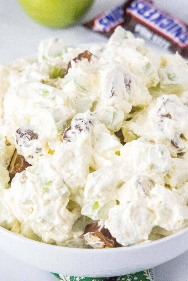 cropped close up snicker salad