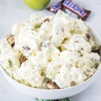 cropped close up snicker salad