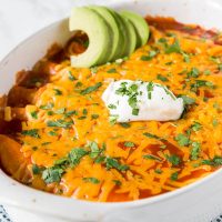Sour Cream Chicken Enchiladas - Easy to make and absolutely delicious! Rich, creamy and great for any night of the week!  