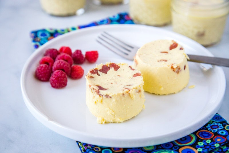egg bites on a plate with fork
