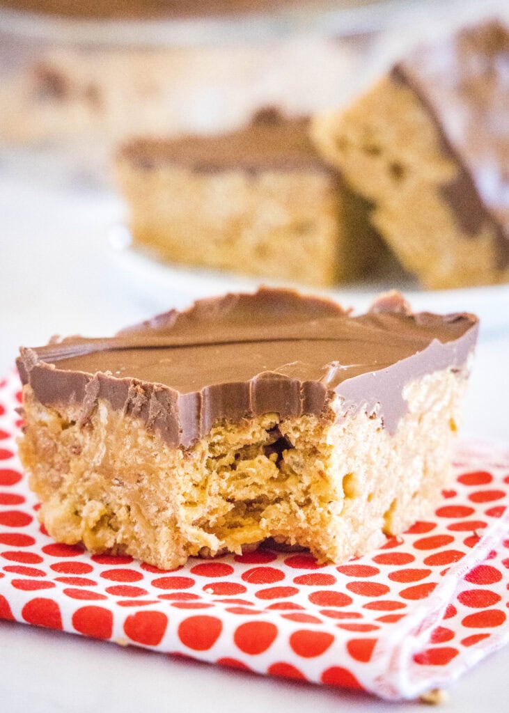 a special k bar with a bite taken out of it