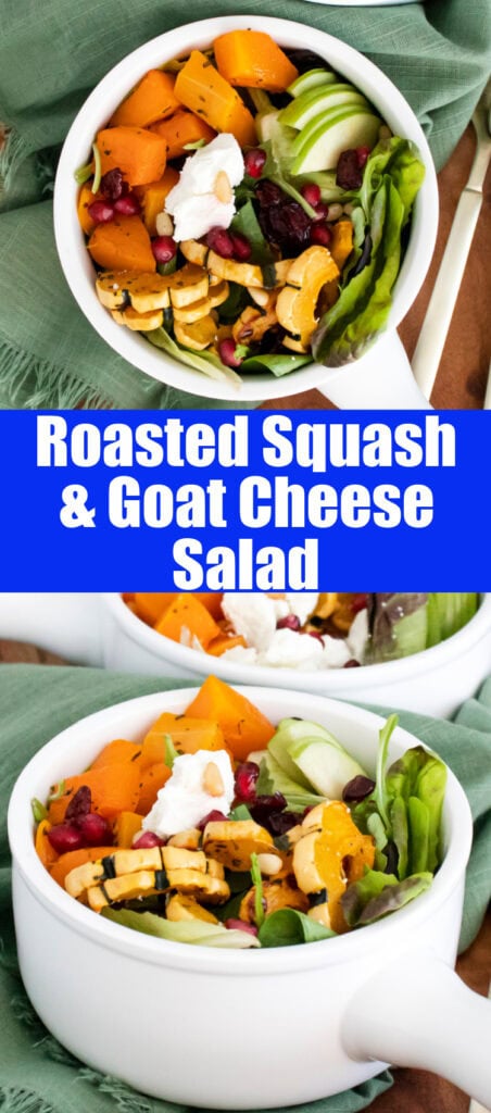 squash salad in white bowl