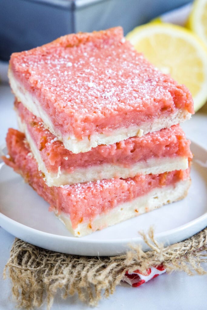 stacked strawberry lemon bars