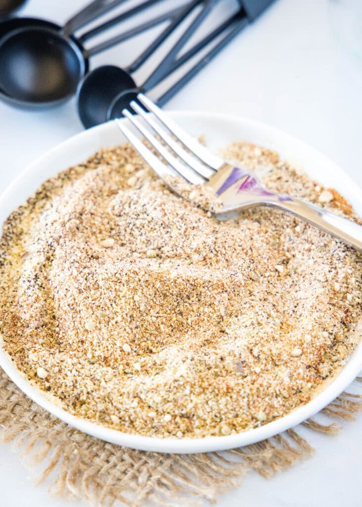 taco seasoning mixed together on a plate