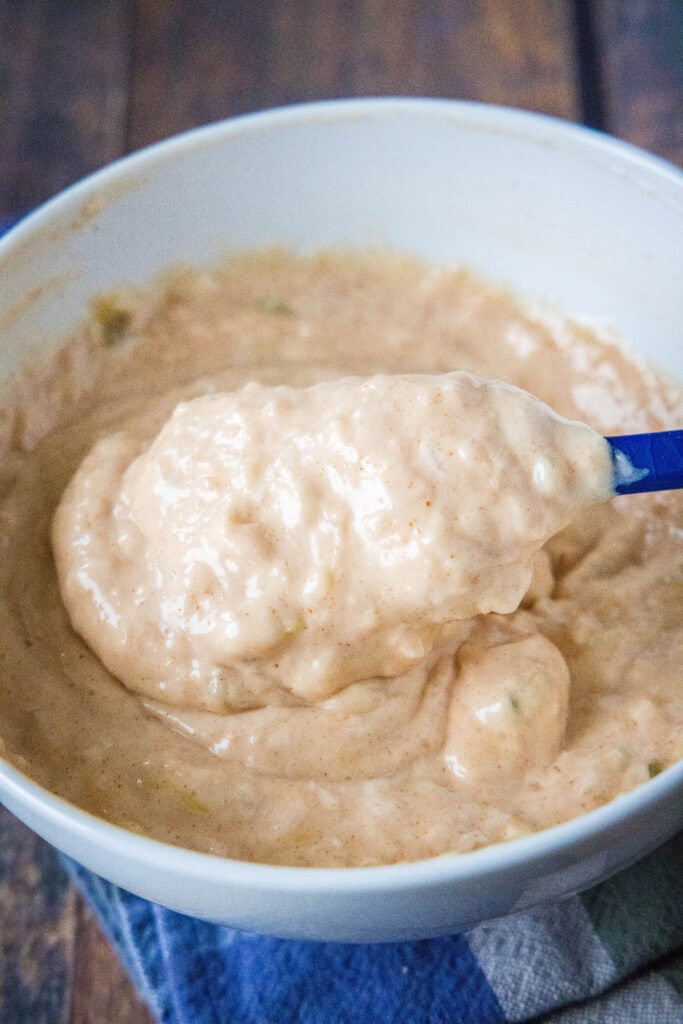 thousand island dressing mixed together in a bowl