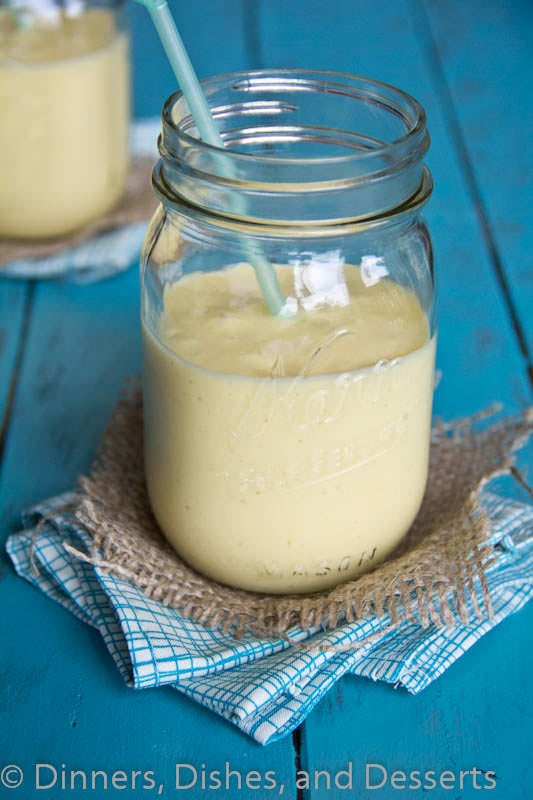 tropical smoothie in a cup