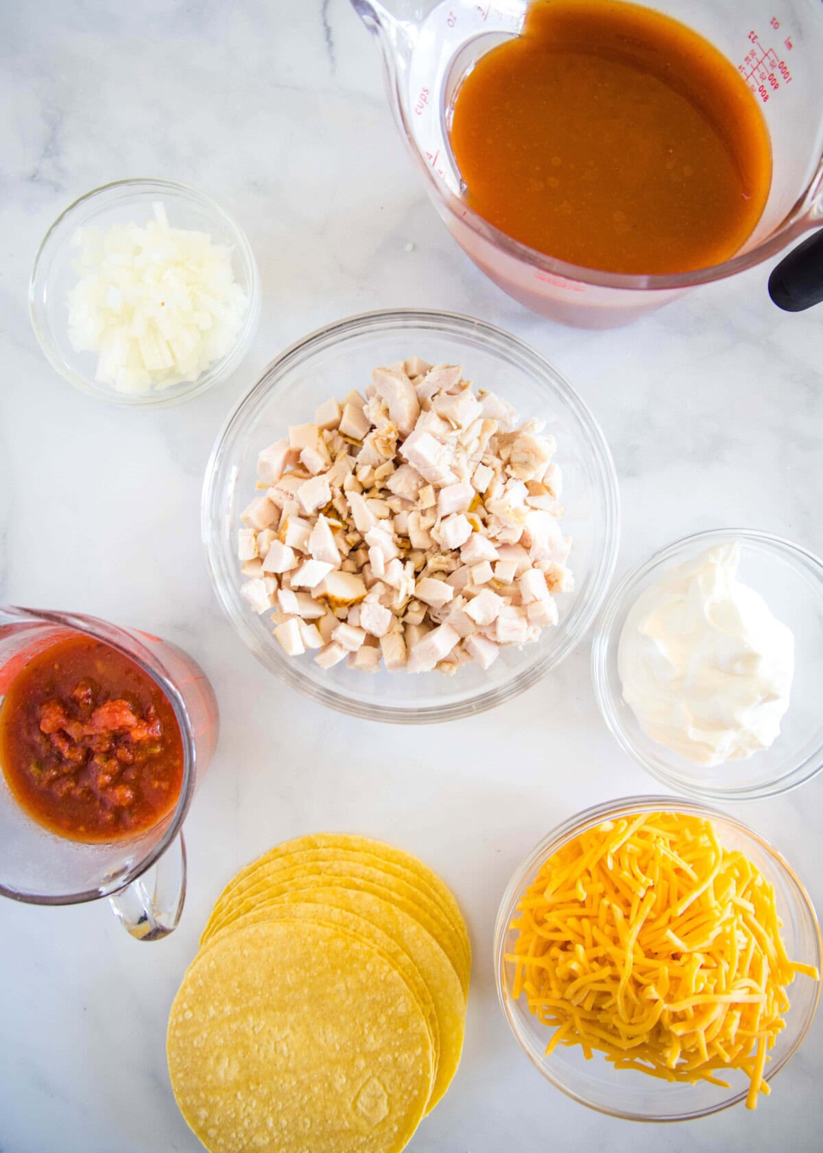 ingredients for turkey enchiladas