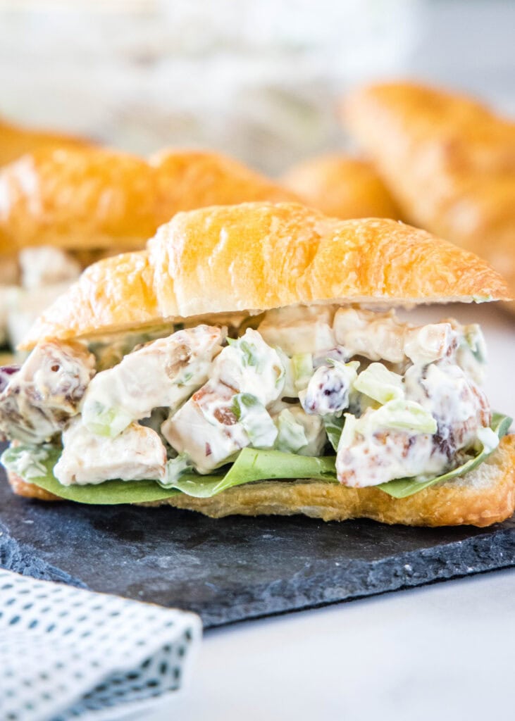turkey salad on a croissant