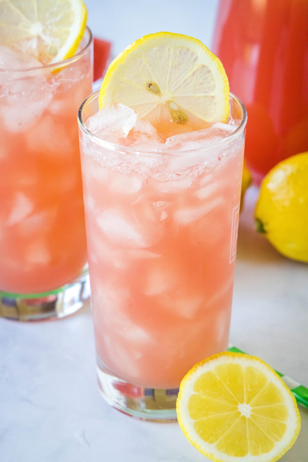 watermelon lemonade in a glass