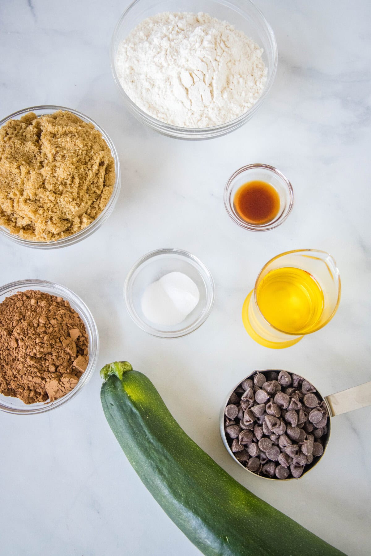 zucchini brownie ingredients