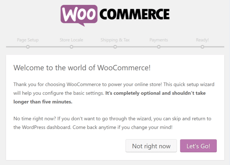 Welcome to WooCommerce